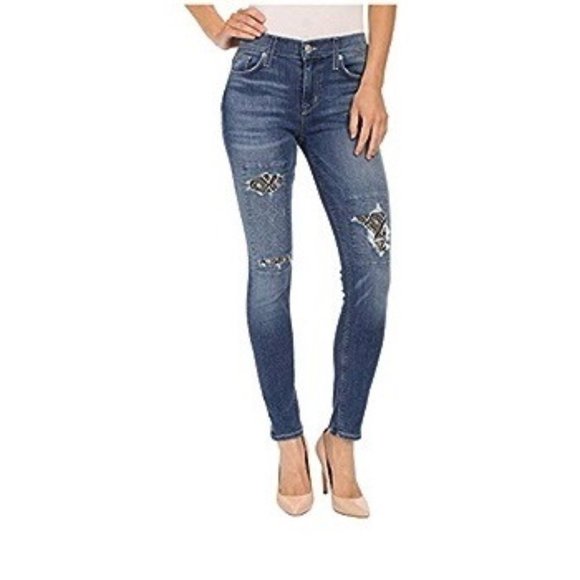 Hudson Womens Nico Midrise Ankle Skinny Jeans Homeland Distressed size 26 - Picture 1 of 14